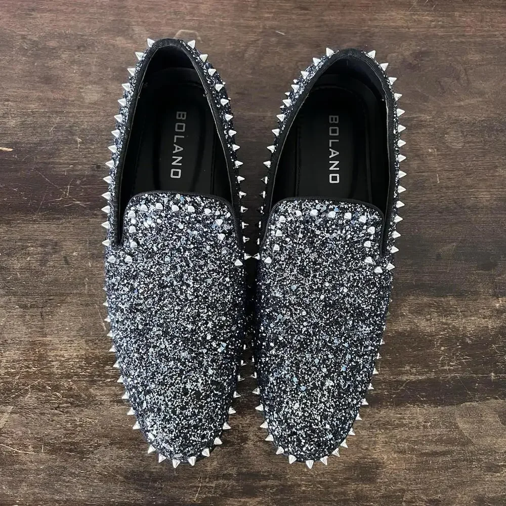 Bolano Men’s Dress Shoes Spikes/Sequins Sz‎ 7.5
